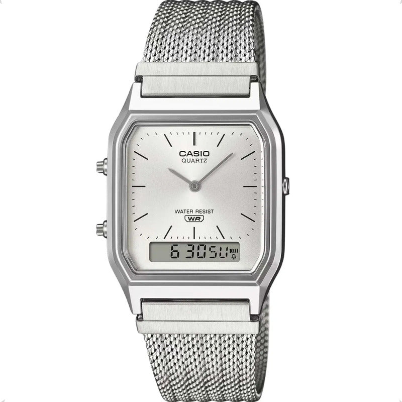 Reloj Casio Vintage Aq-230em-7adf Plateado