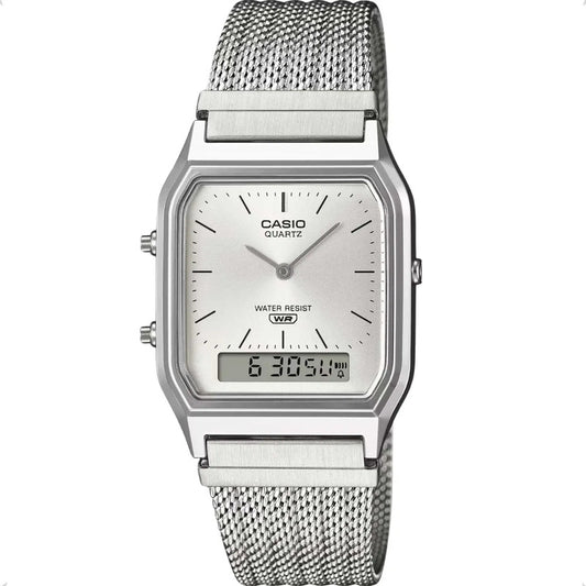 Reloj Casio Vintage Aq-230em-7adf Plateado