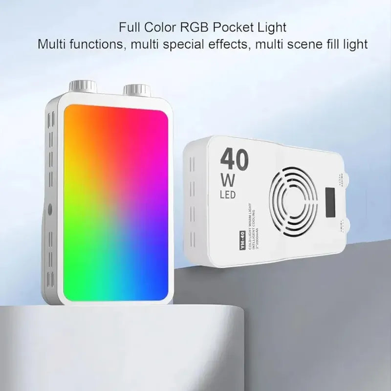 Panel De Luz Portátil 40w Para Videos Y Fotografías Blanco Blanco Frío