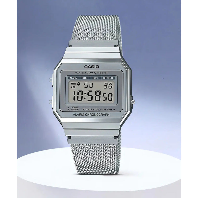 Reloj Casio Hombre A-700wm-7a Vintage Plateado