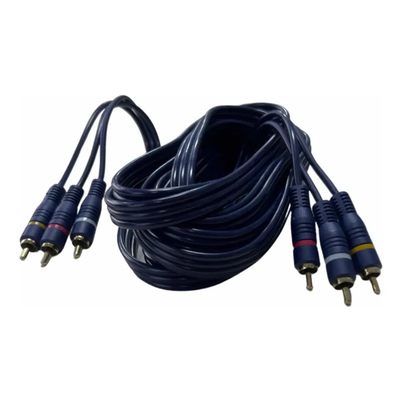 Cable Rca 3 X 3 Macho Macho Audio Video 5 Mts