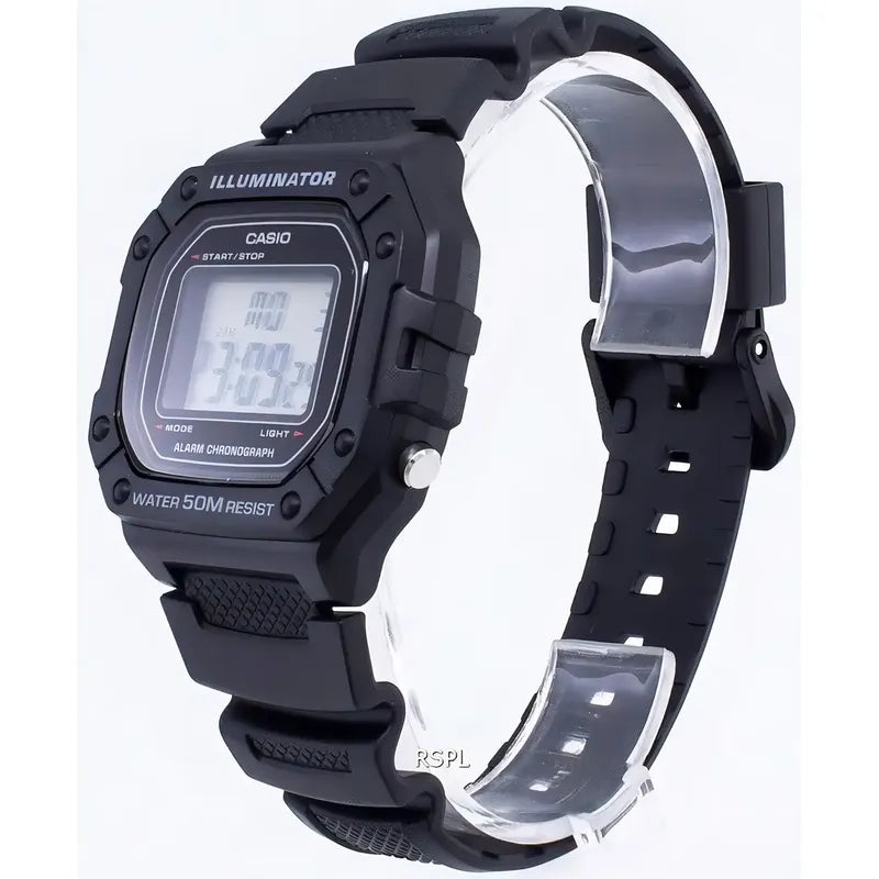 Reloj Pulsera Casio Youth W-218h-1a Negro Gris/negro