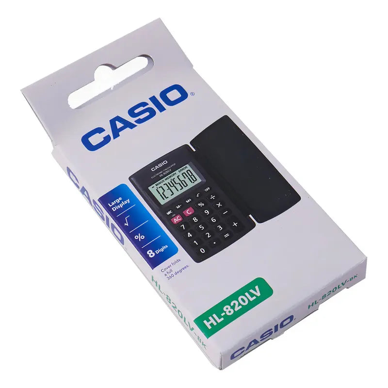 Calculadora De Bolsillo Casio Hl-820lv 8 Digitos /3gmarket Color Negro