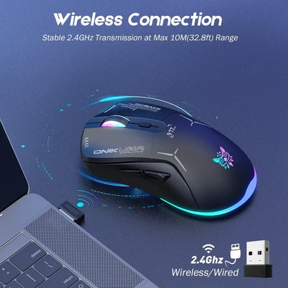 Mouse Gamer Inalámbrico Onikuma Cw917 Negro Cw917 Black 2.4g