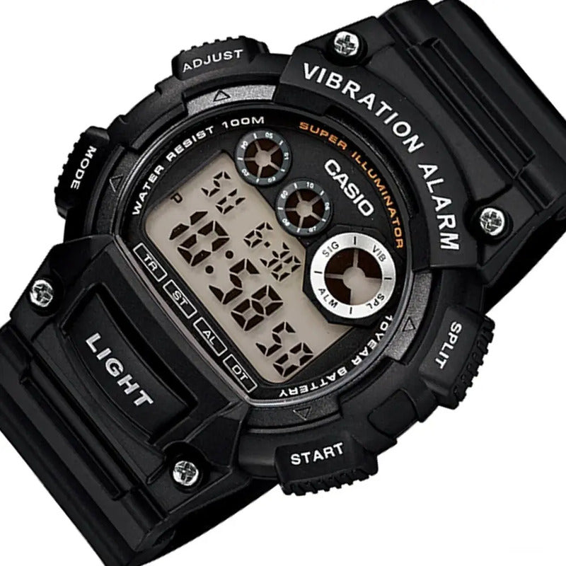Reloj Casio Modelo: W-735h-1a Negro Sumergible