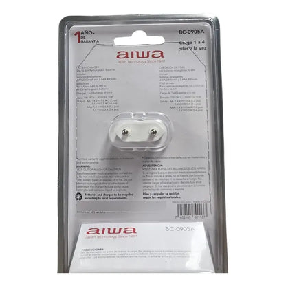 Cargador De Pared Para Pilas Aa Y Aaa Aiwa