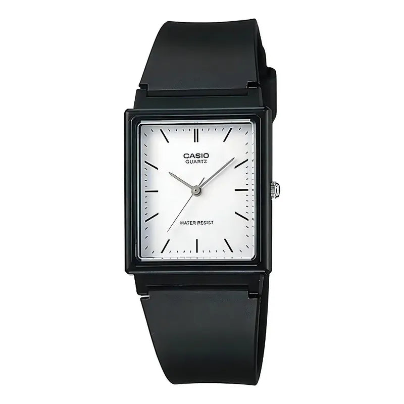 Reloj Pulsera Casio Mq-27-7e Con Correa De Resina Color Negro - Fondo Blanco