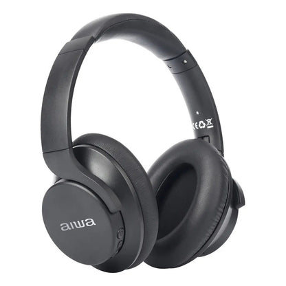 Audifonos Bluetooth Over Ear Aiwa Noise Cancelling Knc1090l Color Negro Luz Azul