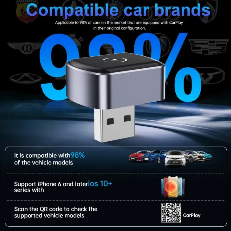 Adaptador Automático Convertidor Inalámbrico Carplay M26