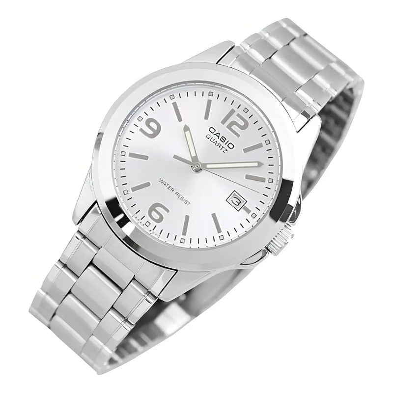 Reloj Pulsera Casio Mtp-1215a-7a Con Correa De Acero Inoxidable Color Plateado