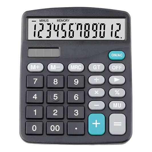 Calculadora 12 Dígitos Portátil De Escritorio Irm 837b Negro