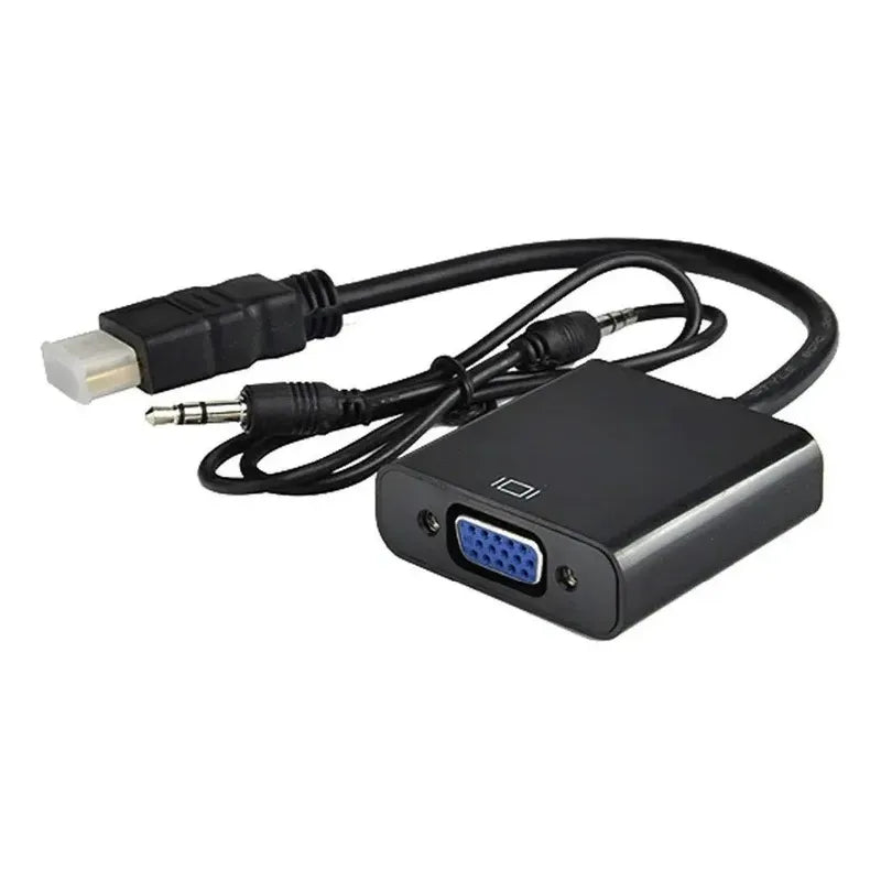 Adaptador Hdmi A Vga Irm Negro 20 Cm Latón Niquelado Macho Hembra