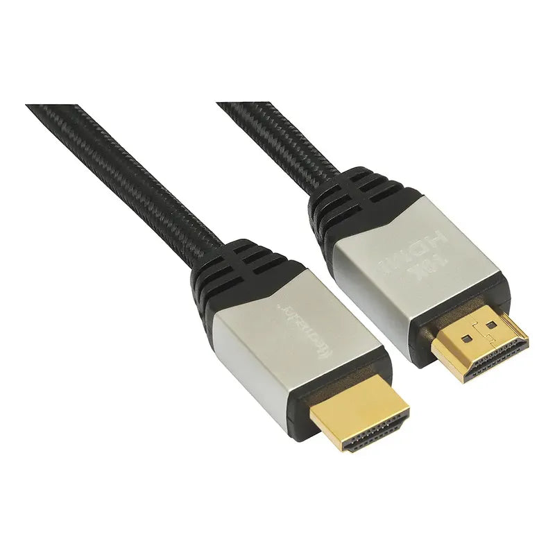 Cable Hdmi Tecmaster Alta Definición 2.1 8k 2m Compatible 3d Hdr Earc Negro