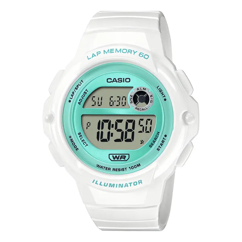 Reloj Pulsera Digital Casio Lws-1200h Con Correa De Resina Fondo 7a3 Turquesa