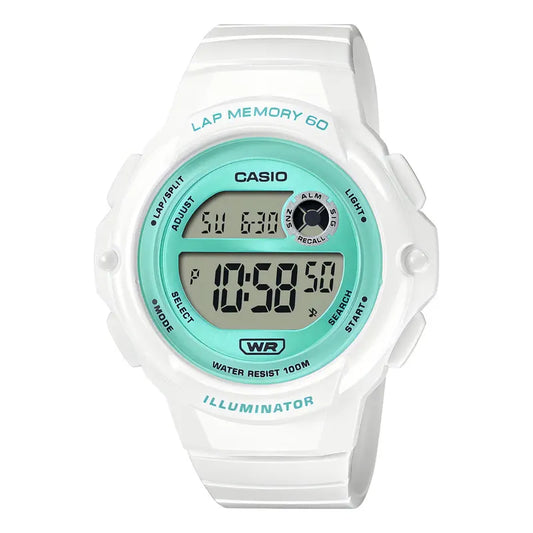 Reloj Pulsera Digital Casio Lws-1200h Con Correa De Resina Fondo 7a3 Turquesa