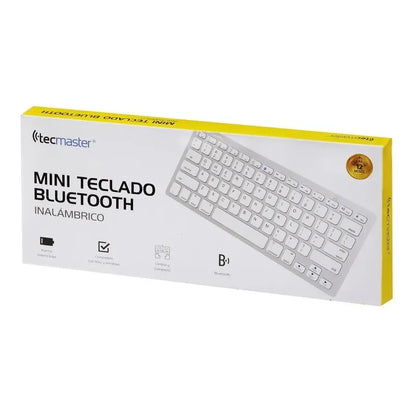 Teclado Inalambrico Bluetooth Tecmaster Tm-100507 Color Del Teclado Blanco Español Latinoamérica