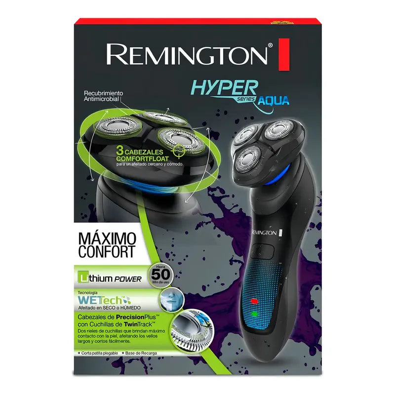 Máquina De Afeitar Remington Hyperflex Aqua Xr1430 Color Negro
