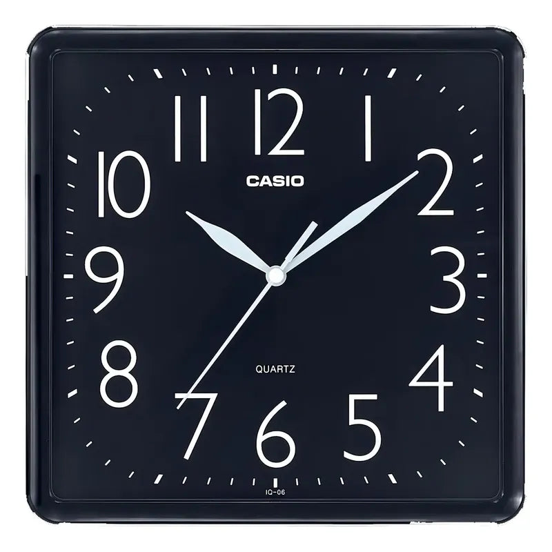 Reloj Pared Casio Iq-06-1df Color De La Estructura Negro Negro (1)