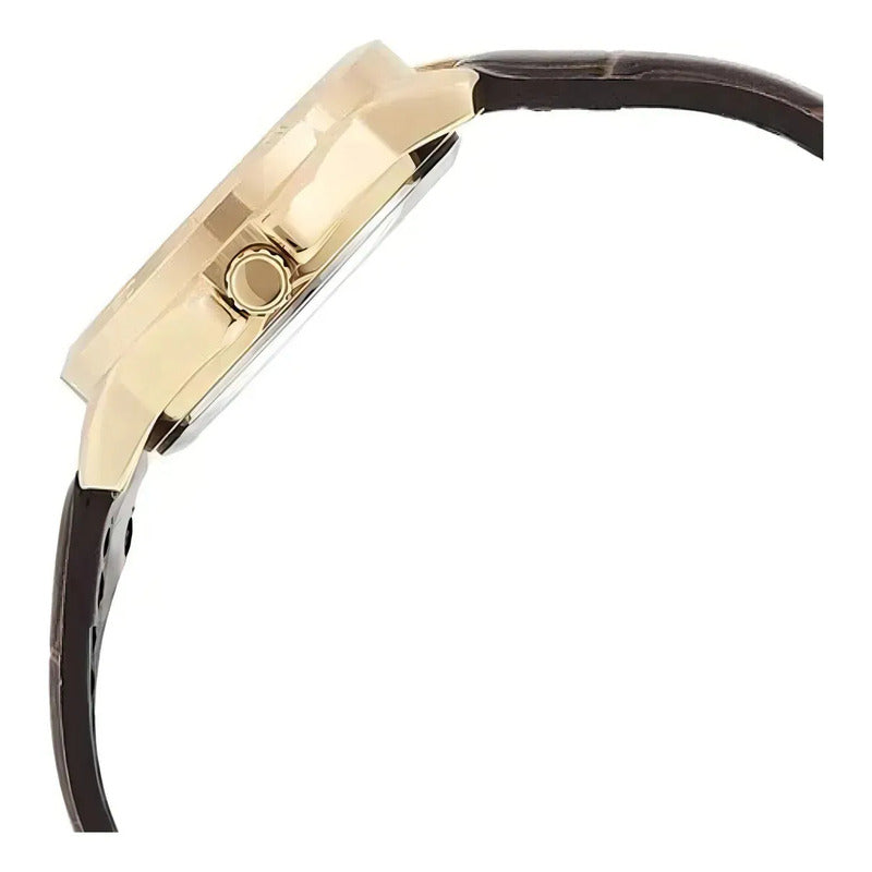 Reloj Casio Ltp-v004gl-9a Mujer Correa Marrón Dorado Dorado Ltp-v004gl-9a