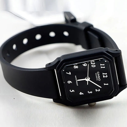 Reloj Casio Clásico Para Mujer, Con Correa Negra Y Fondo Blanco Negro