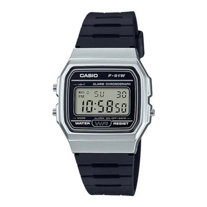 Reloj Casio Vintage F91wm-7adf Negro Gris Plateado