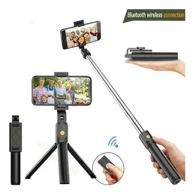 Palo Selfie Inalámbrico 3 En 1 Trípode Bluetooth Con Control