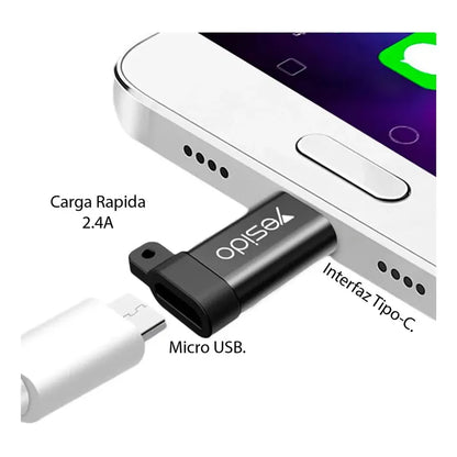 Adaptador Otg Yesido Micro-usb A Tipo C (gs04)