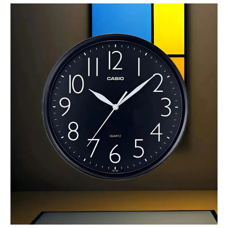 Reloj Pared Casio Iq-05-1df Color De La Estructura Negro Negro (1)