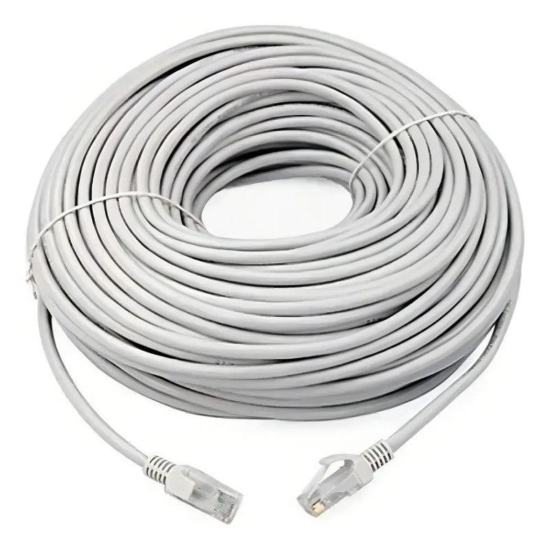 Cable De Red Cat5e Utp 20 Metros Blanco Rj45 Circular Irm