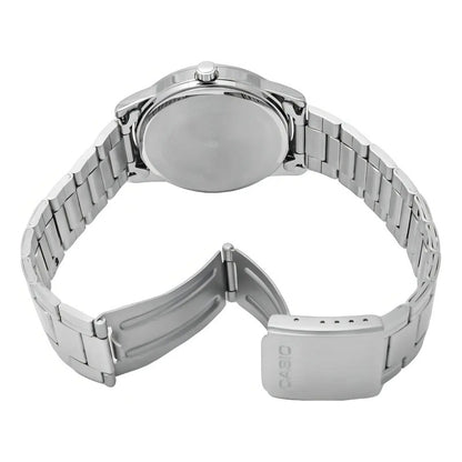 Reloj Casio Mtp-vc01d-2e De Hombre Digital Y Análogo Con Correa De Acero Inoxidable Plateado Azul