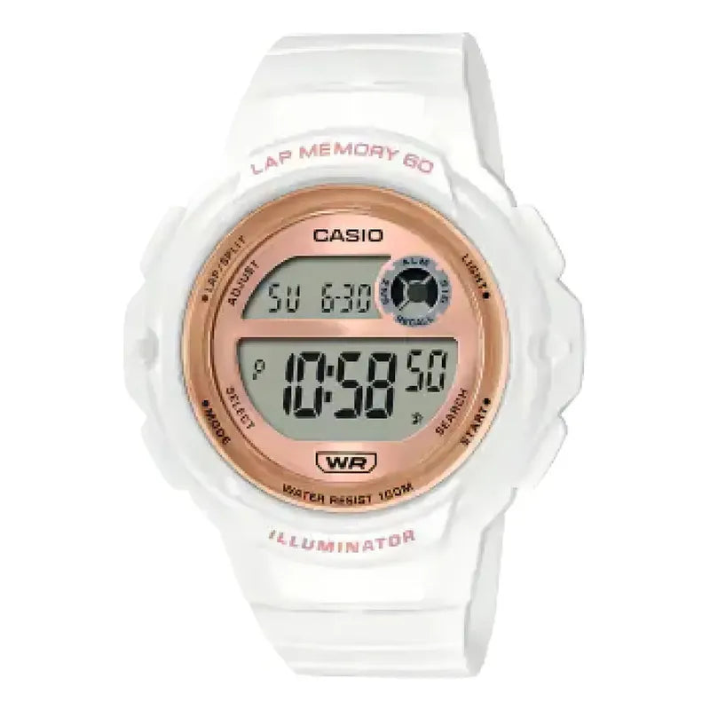 Reloj Casio Digital Lws-1200h-7a2 60 Laps 100m Casiocentro Blanco