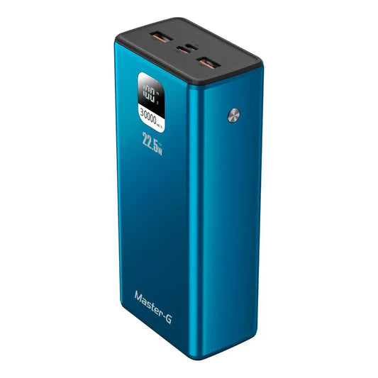 Cargador Portatil Bateria Power Bank Master-g 30000mah 22.5w Color Azul