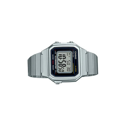 Reloj Mujer Casio B650wd-1a Plateado Digital / Color Del Fondo Gris
