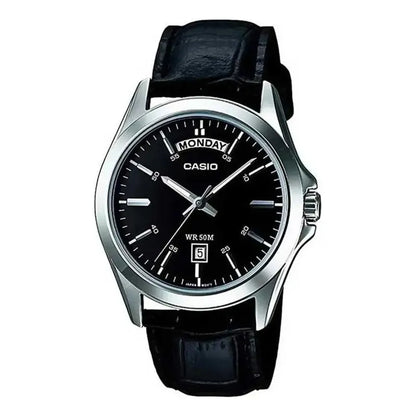 Reloj Casio Mtp-1370l-1avdf Cuarzo Hombre Color De La Correa Negro