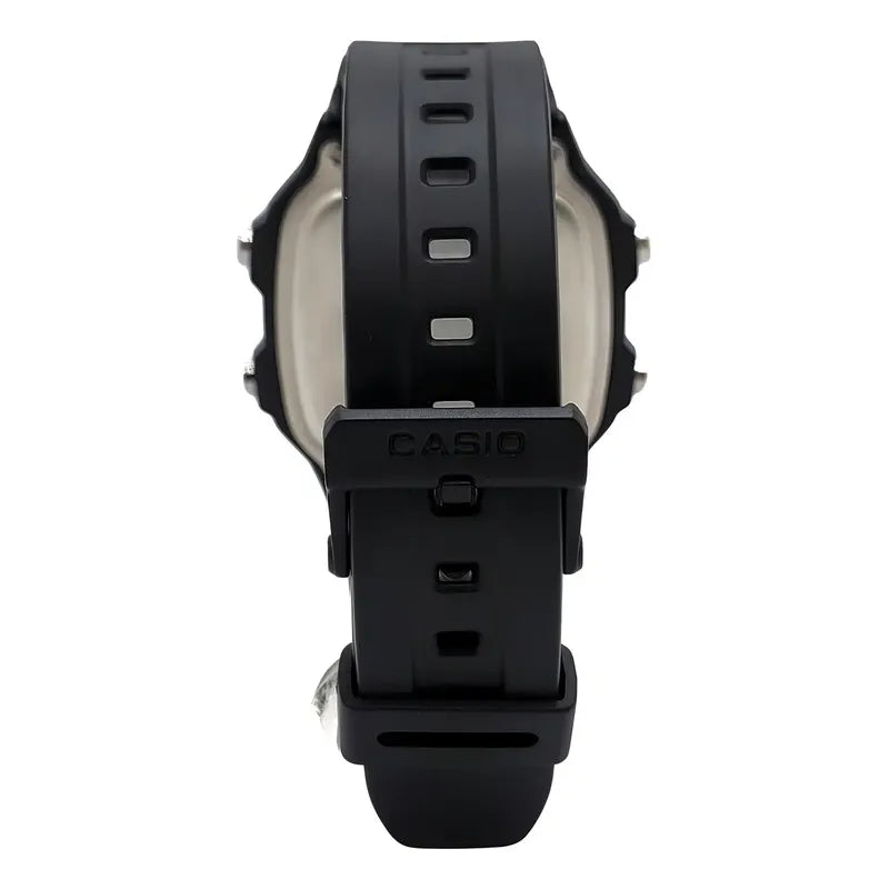 Reloj Pulsera Digital Casio Ae-1200wh-1a Con Correa De Resina Color Negro - Fondo Gris
