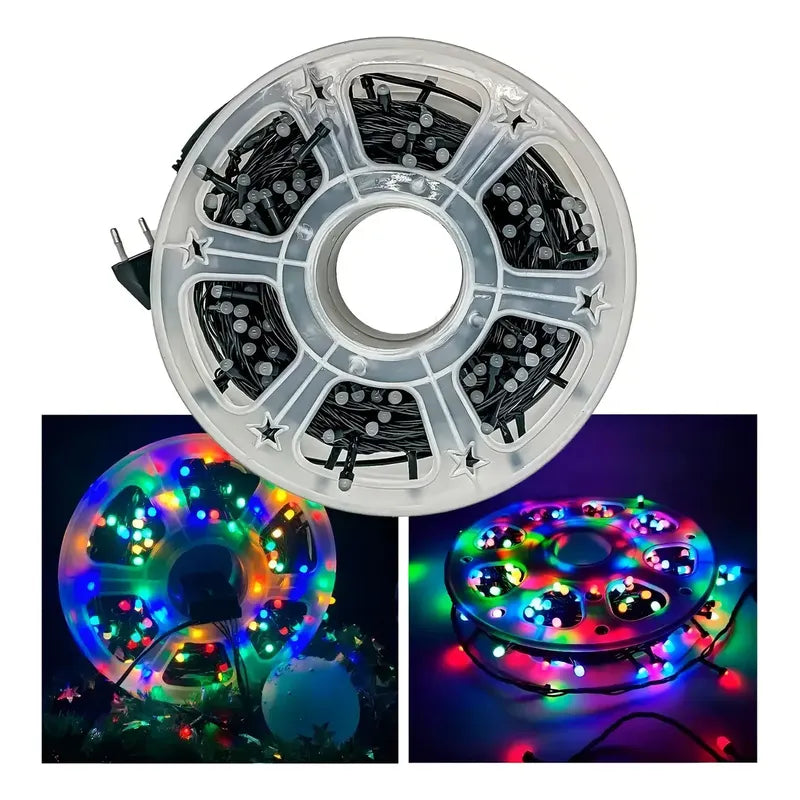 Rollo De Luces Navidad Guirnalda Led Multicolor 50 Metros