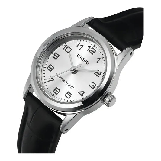 Reloj Casio Dama Ltp-v001l-7b Negro Plateado