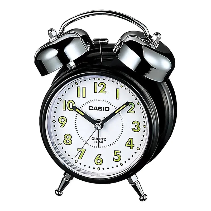 Reloj Despertador Casio Tq-362-1adf Campanas Color Negro