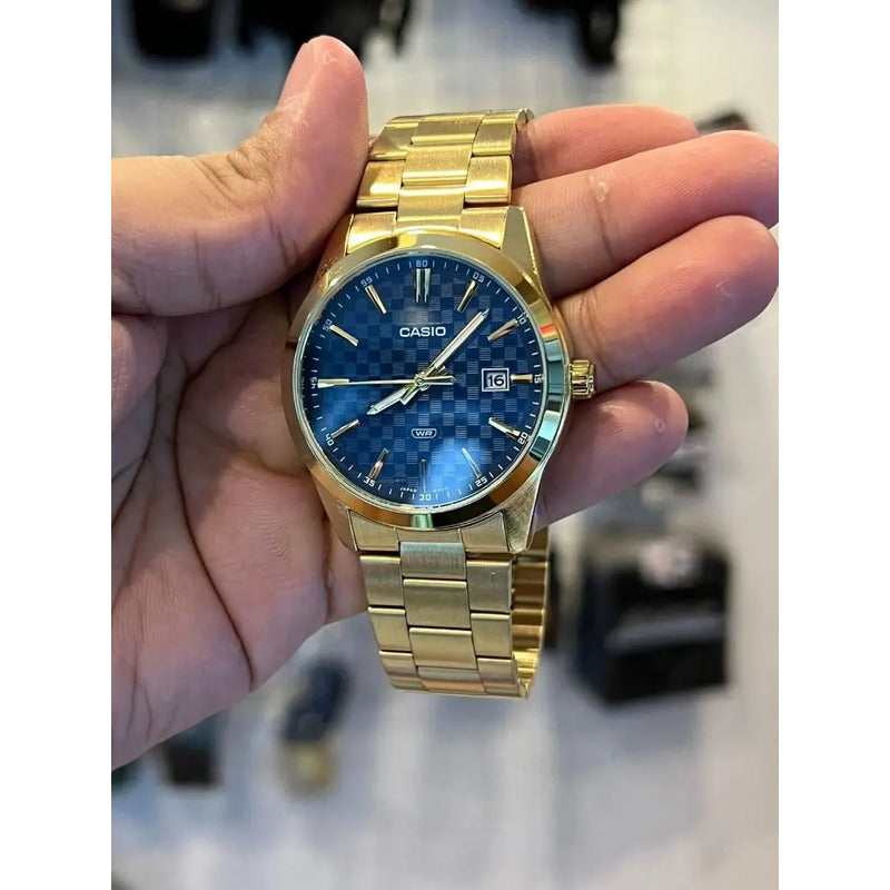 Casio Mtp-vd03g-2audf Hombre Adultos (cód: 37747354) Dorado Azul