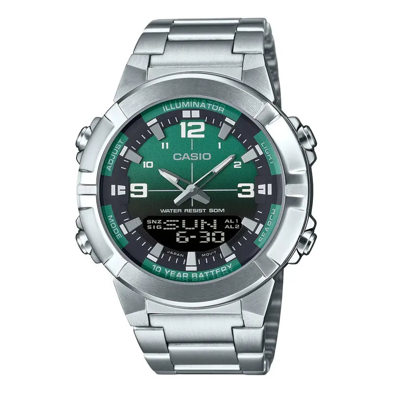 Casio Amw-870da Hombre Adultos (cód: 48082794) Plateado Verde