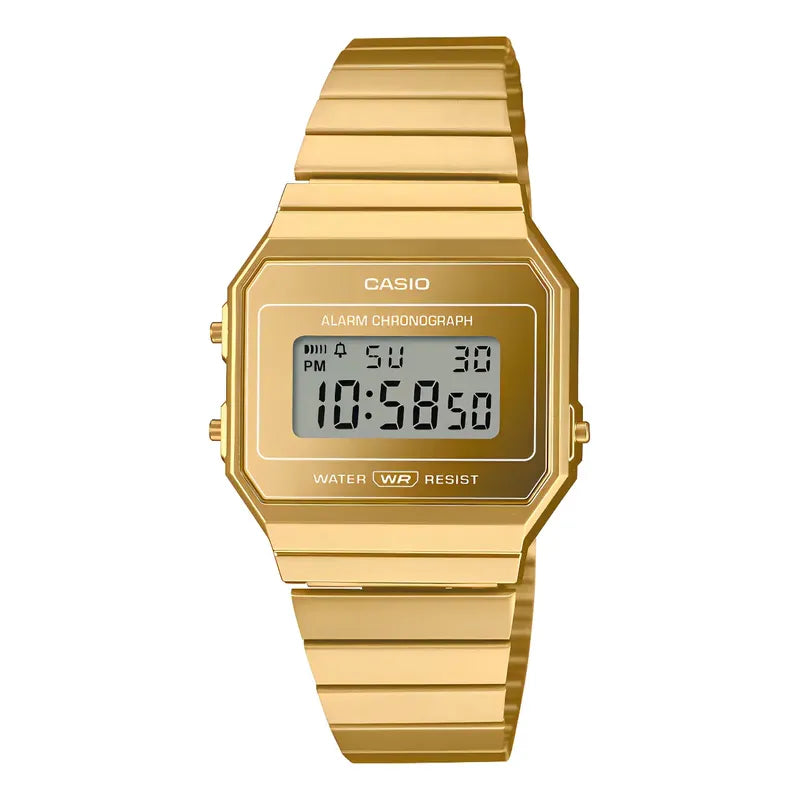 Reloj Casio Vintage Digital Dorado Para Adultos