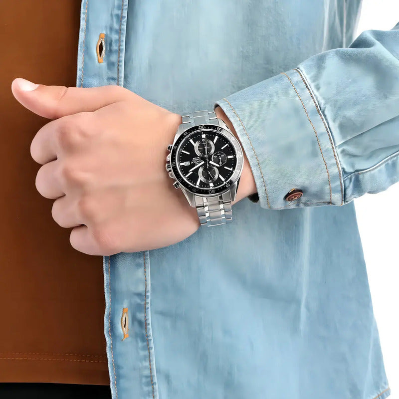 Reloj Hombre Casio Edifice Efr-526d-1a Agente Oficial Caba Gris Negro