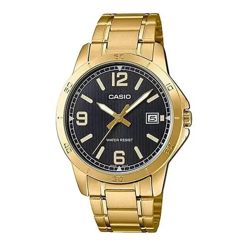 Reloj Casio Hombre Mtp-v004g-1b Color Dorado Negro