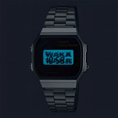 Reloj Casio A168wepc-7adr Digital De Acero Inoxidable Plateado Con Cronógrafo Y Alarma Gris