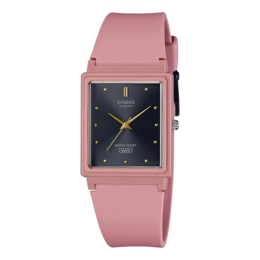 Reloj Casio Analógico Para Mujer Con Malla De Resina Rosa Pastel
