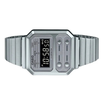 Reloj Casio Vintage A-100we-7b Agente Oficial Casiocentro Plateado