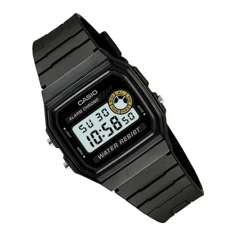 Reloj Casio F-94wa-8d Negro Cuadrado Digital Vintage Preto Celeste
