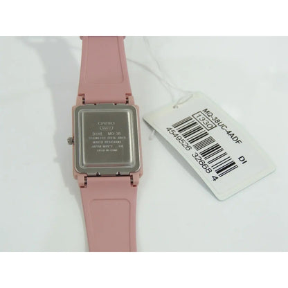 Reloj Casio Analógico Para Mujer Con Malla De Resina Rosa Pastel