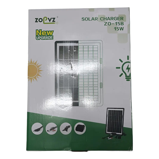 Panel Solar 15w Cargador Negro