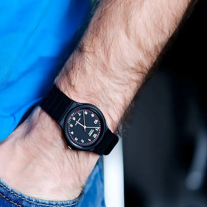 Reloj Pulsera Casio Mq-24-1bl Con Correa De Resina Color Negro Negro